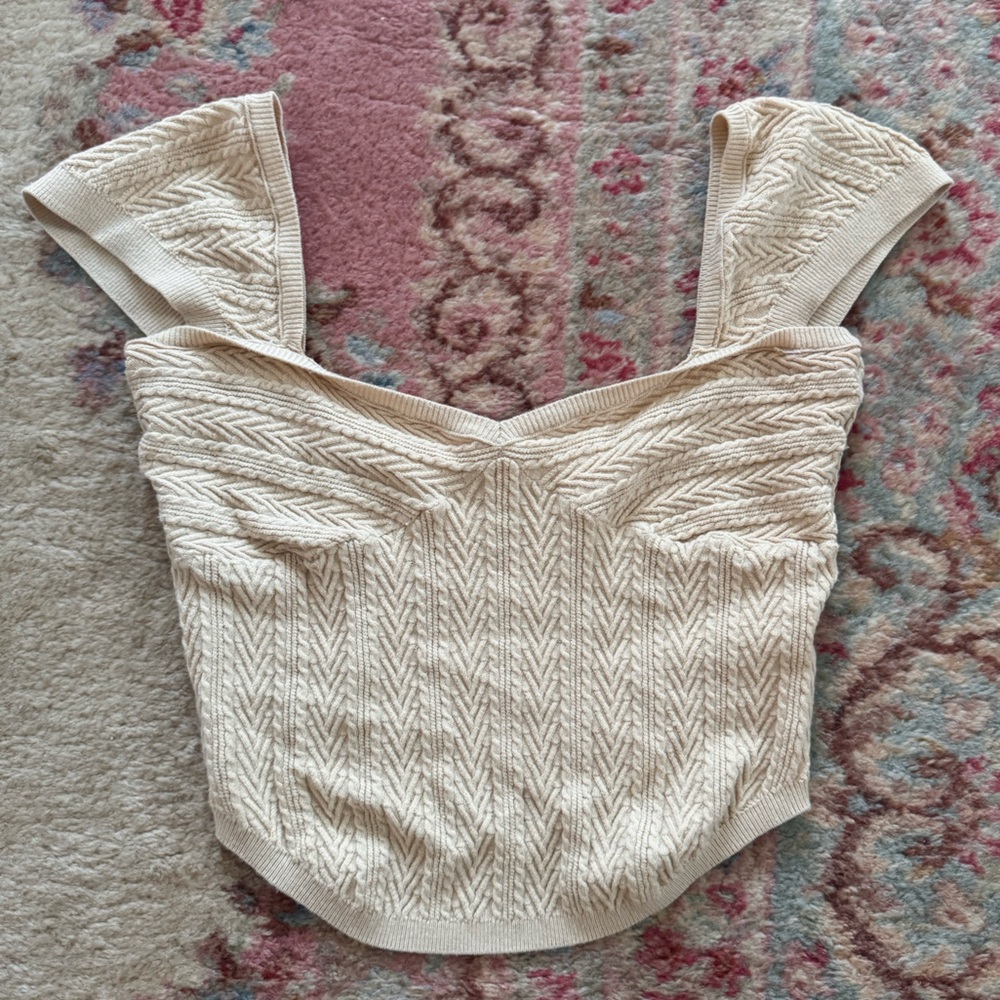 Free People | Cream Knit Tank